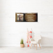 Rustic Wood Lace Congrats Afstuderen Photo Banner (Insitu)