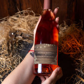 Rustic Wood & Lace Couples' Shower of Wedding Sparkling Wijnetiket