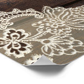 Rustic Wood, Lace en Mason Jars Barn Banner Poster (Hoek)
