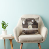 Rustic Wood, Lace en Mason Jars Barn Elegant Custo Kussen (Stoel)