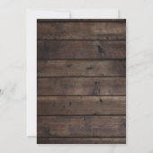 Rustic Wood, Lace en Mason Jars Barn Vrijgezellenf Kaart (Achterkant)