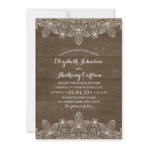 Rustic Wood Lace en Pearls Wedding