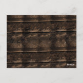 Rustic Wood Lace Floral Wedding Save the Date Briefkaart (Achterkant)