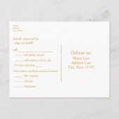 Rustic Wood Lace & Lighted Mason Jar Wedding RSVP Uitnodiging Briefkaart (Achterkant)