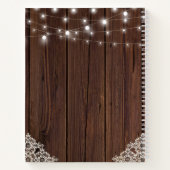 Rustic Wood Lace Lights-brieven aan mijn dochter Notitieboek (Achterkant)