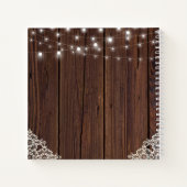 Rustic Wood Lace Lights-brieven aan mijn dochter Notitieboek (Achterkant)