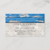 Rustic Wood Lace Shabby Grunge Sunflower Business Visitekaartje (Achterkant)