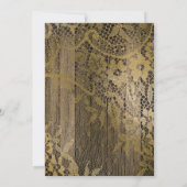 Rustic Wood Lace String Lights Afstuderen Aankondiging (Achterkant)