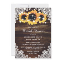 Rustic Wood Lace Sunflower Vrijgezellenfeest