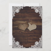 Rustic Wood Lace Sunflower Wedding Save The Date (Achterkant)