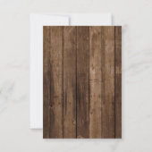 Rustic Wood Lace Wedding 3.5x5 R.S.V.P. Reply Kaar Kaart (Achterkant)