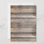 Rustic Wood Lace Wedding Invitations Kaart (Achterkant)
