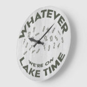 Rustic Wood Lake Time Grote Klok (Hoek)