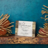 Rustic Wood  Land Wedding Guestbook Fotoplaat (Zijkant)