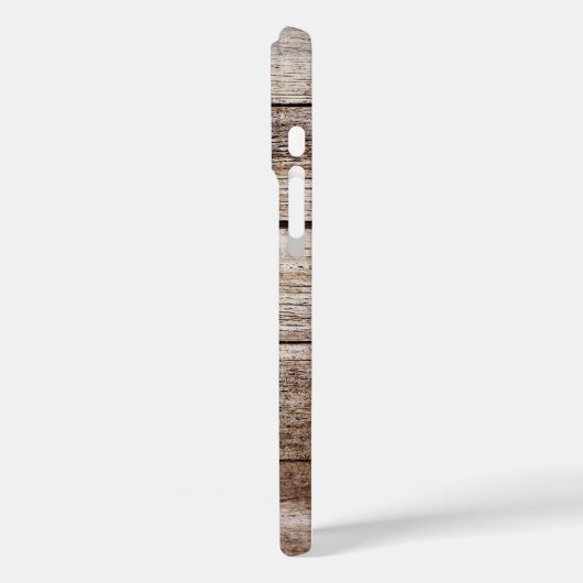 Rustic Wood Laurel Custom Monogrammed iPhone Case (Achterkant / Links)