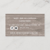 Rustic Wood Laurel Monogrammed Visitekaartje (Achterkant)