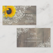 Rustic Wood  Lave and Sunflower Country Visitekaartje (Voorkant / Achterkant)