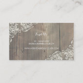 Rustic Wood  Lave and Sunflower Country Visitekaartje (Achterkant)