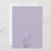 Rustic Wood Lavender Floral Wreate Baby shower Kaart (Achterkant)
