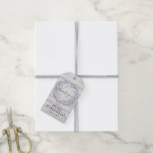 Rustic Wood Lavender Floral Wreate Bedankt Cadeaulabel (Met Touw)
