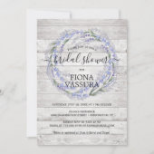 Rustic Wood Lavender Floral Wreate Vrijgezellenfee Kaart (Voorkant)