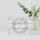 Rustic Wood Lavender Vrijgezellenfeest Hartelijk d Briefkaart (Staand voorkant)