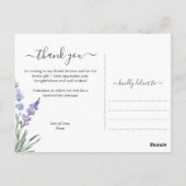 Rustic Wood Lavender Vrijgezellenfeest Hartelijk d Briefkaart (Achterkant)