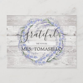 Rustic Wood Lavender Vrijgezellenfeest Hartelijk d Briefkaart