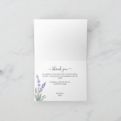 Rustic Wood Lavender Wreath Baby shower Dank u Bedankkaart (Binnen)