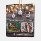 Rustic Wood Licht 2 Foto Nieuw startpunt Keramisch Ornament (Links)