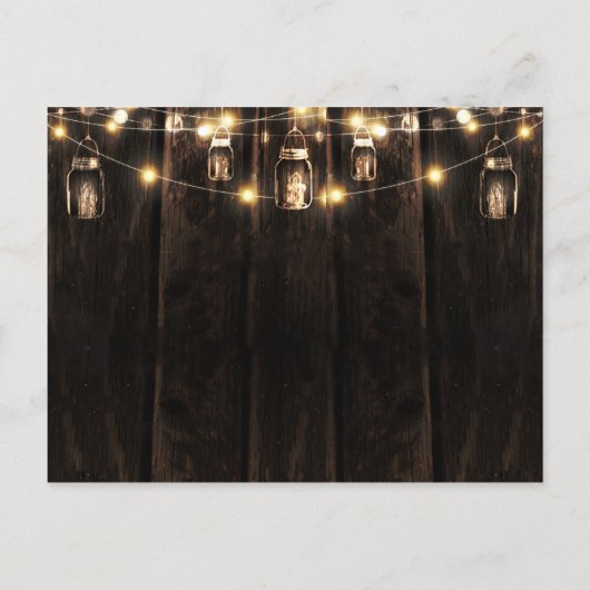 Rustic Wood Licht Foto Afstuderen Aankondiging Briefkaart (Achterkant)