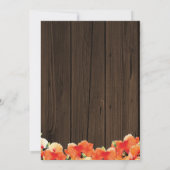 Rustic Wood Licht Poppy Moederdag Brunch Kaart (Achterkant)