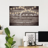 Rustic Wood Licht Welkomstbord Poster (Thuiskantoor)