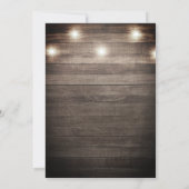 Rustic Wood Licht Zonnebloemolie Lantaarnbruiloft Kaart (Achterkant)