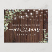 Rustic Wood Lichten Eucalyptus New Mr. Hartelijk d Briefkaart (Voorkant)