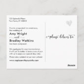 Rustic Wood Lichten Uitgestelde aankondiging huwel Briefkaart (Achterkant)