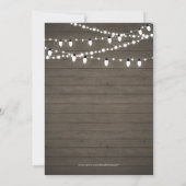 Rustic Wood & Lights 60ste Verjaardagsfeest voor V Kaart (Achterkant)