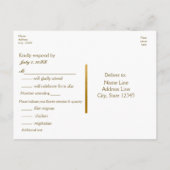 Rustic Wood & Lights Herfstbladeren RSVP-ansichtka Uitnodiging Briefkaart (Achterkant)