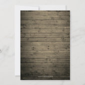 Rustic Wood Lights Magnolia Wedding Kaart (Achterkant)