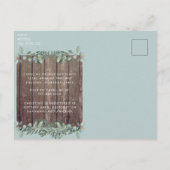 Rustic Wood & Lights Seafoam Vrijgezellenfeest Uitnodiging Briefkaart (Achterkant)