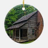 Rustic Wood Lights Stars New Home Photo Ornament (Achterkant)