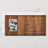 Rustic Wood Lijst Sympathy Dank u Fotokaart Bedankkaart (Voorkant)