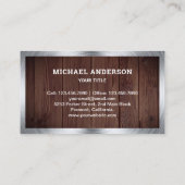 Rustic Wood Logistics Transport Truck Trailer Visitekaartje (Achterkant)