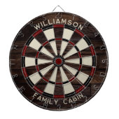 Rustic Wood Look Familiereünie Dartbord (Voorkant)