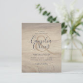 Rustic Wood look Typography Budget Wedding (Staand voorkant)