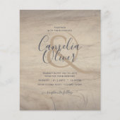 Rustic Wood look Typography Budget Wedding (Voorkant)