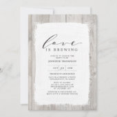 Rustic Wood Love is het brouwen van Vrijgezellenfe Kaart (Voorkant)