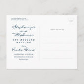 Rustic Wood Map Destination Wedding Save the Date Aankondigingskaart (Achterkant)