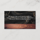 Rustic Wood | Marmer | Logo onroerend goed Visitekaartje (Achterkant)