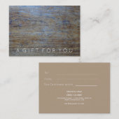 Rustic Wood | Masculine-cadeaubon voor mannen Kortingskaartje (Voorkant / Achterkant)